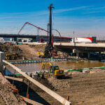 Caisson Installation Underway at Credit River