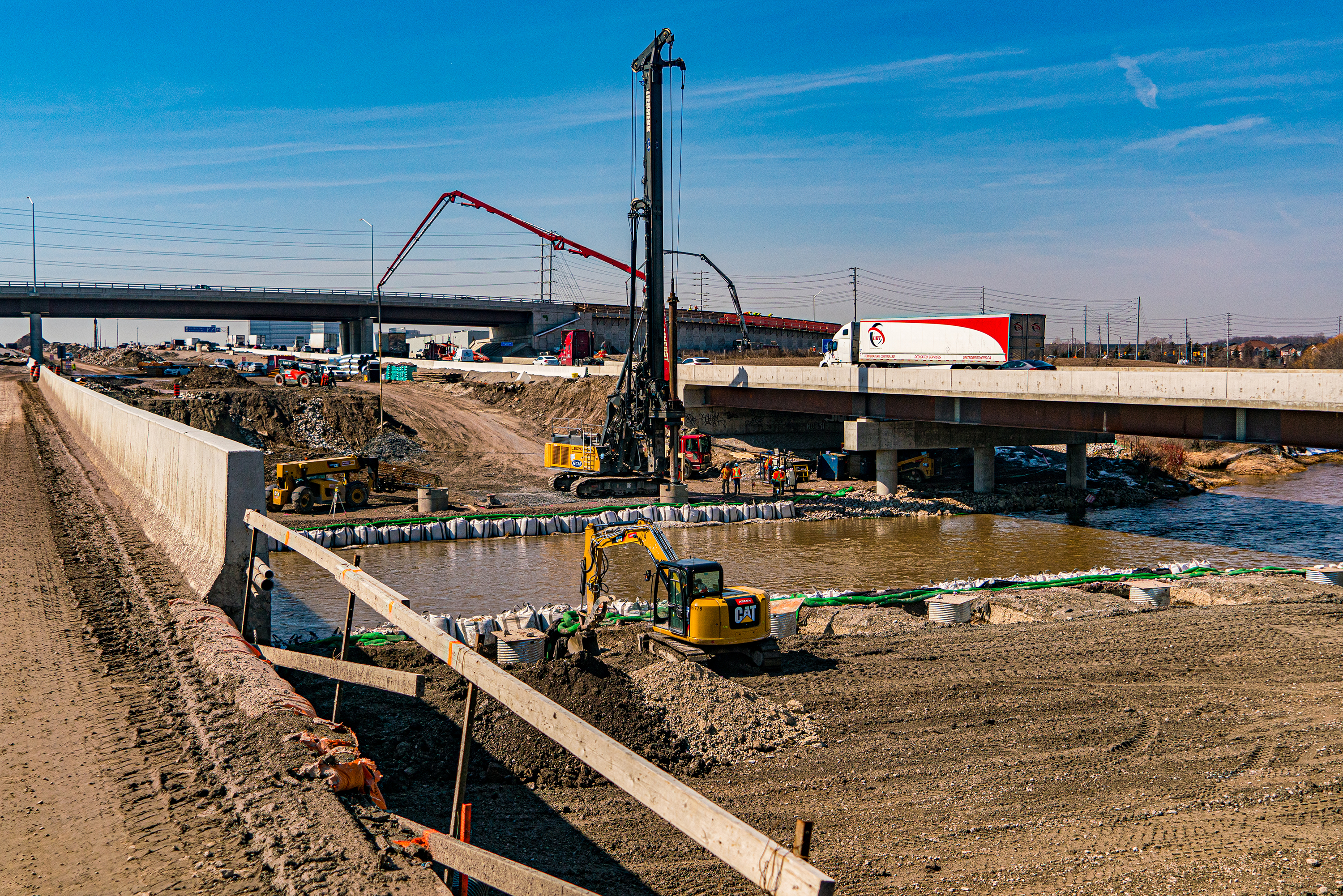 Caisson Installation Underway at Credit River